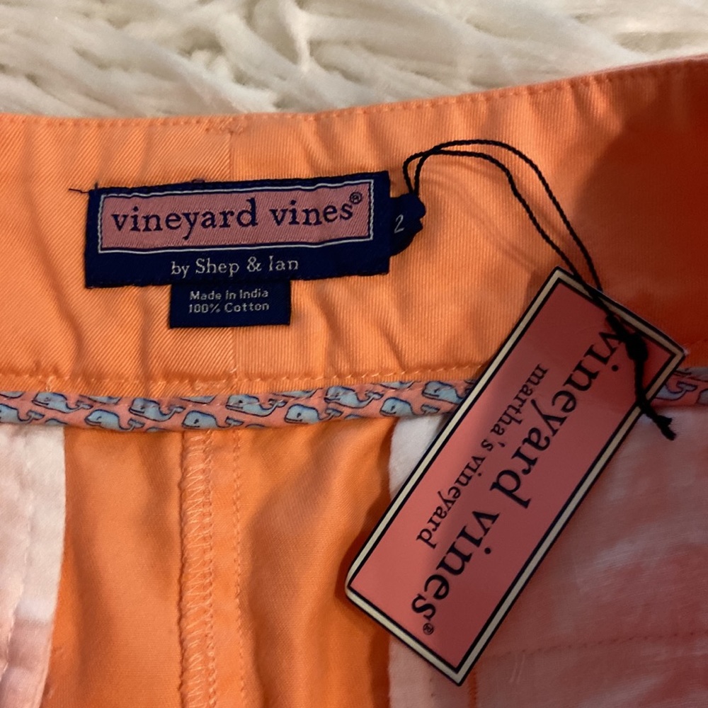 Vineyard Vines Skirt size 2 brand new with tags color Orange two front pockets - Picture 7 of 12